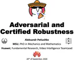 Adversarial and Certified Robustness